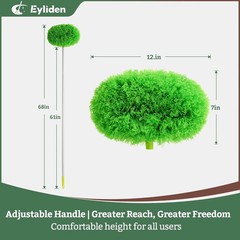 Eyliden 68″ Adjustable Ceiling Fan Duster – 360° Dual-Sided Microfiber | 0.75 lb