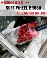 Professional 4 Pack Long Handle Wheel Brush Kit for Cleaning Wheel and Tire- …