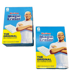 Mr. Clean Magic Erase Sponge 6 Pack LOT of 2 Boxes 12 Count All Purpose Cleanner