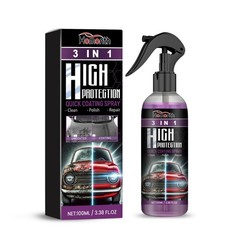 3-in-1 Ceramic Coating Spray – Hydrophobic Paint Sealant, Gloss Enhancer for Car