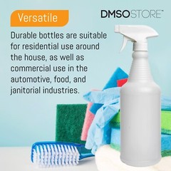 32oz. Plastic Trigger Spray Bottles Chemical Resistant Heavy Duty Commercial 5pk