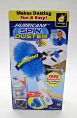 Hurricane Spin Duster Motorized Dust Wand w/ Extension Rod for Ceilings & Fans