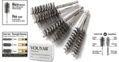 Hex Shank Pipe Cleaning Brush Set – 6 Stainless Steel Tools Included