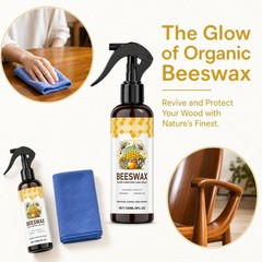 Beeswax Wood Polish Spray Restores Shine Removes Scratches for Wood Furniture