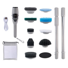 Electric Bathroom Cleaning Brush 10 in 1 Multifunctional Household Wireless Elec