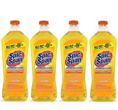 Spic And Span Multi-purpose Cleaner Lemon Scent Liquid Floor Cleaner 4 Bottles