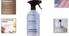 Natural Bathroom Cleaner Spray with Lemon & Rosewood – EWG Verified 26 Fl Oz