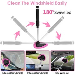 17pcs Car Cleaning Kit, Pink Car Interior Detailing Kit with High Power Handh…