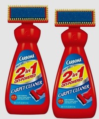 2pk~ Carbona 2 in 1 Oxy Powered Liquid Carpet Cleaner w/ Brush Pet Stains 27.5oz