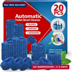 USKICH 20 Pack Toilet Bowl Cleaner Tablets,Blue Automatic Toilet Tank Cleaners,