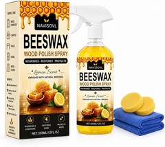 2 PCS 355ml*2, 2026 New Beeswax Wood Polish Spray Furniture Polish and Cleaner
