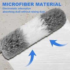 Microfiber Feather Duster with Extension Pole – Long Reach Ceiling Fan Cleaner