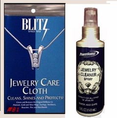 Blitz Jewelry Cleaning Cloth with Power House Jewelry Spray 2 Items Kit.