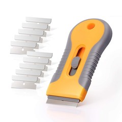 Car Sticker Remover Glass Cooktop Razor Scraper with 10pcs Replace Blades for…