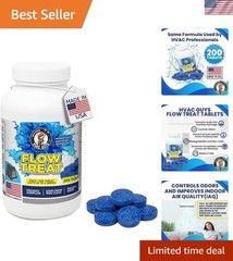 – Flow Treat Tabs – 200 Tablets | AC Drain Line Cleaner | Prevents Odors, Kee…