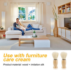 2Pcs Furniture Salve for Leather, Wooden Furniture Oil Brush with Comfortable Ha