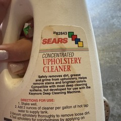 Sears concentrated upholstery cleaner 32 fluid ounces vintage