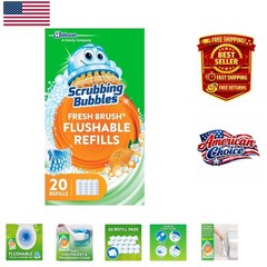 20 Count Citrus Scented Flushable Toilet Cleaner Pads, Powerful Odor Removal