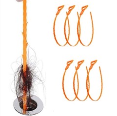 6 Pcs 25″ Hair Drain Cleaner Tool – Snake Clog Remover for Sink, Tub & Shower