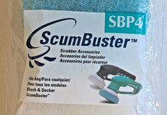 Black & Decker Scum Buster Refill Scrub Pads SBP4 (2 White & 2 Blue Pads) NEW!