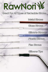 2 Drinking Straw Cleaning Brush Long – Bristle Cleaner for Stainless Steel Drink