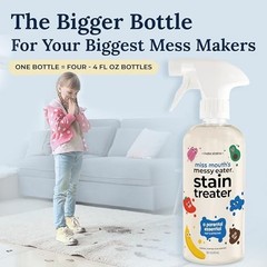 Messy Eater Stain Remover Spray & Refill Pouch – 16oz Each, Tough on Stains