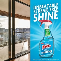 Windex Glass & Window Cleaner Spray Original Blue Scent Bottle ,23oz,Pack of 6