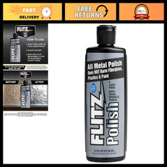 Multi-Purpose Metal Polish Liquid 3.4oz – Tarnish Remover for Aluminum, Chrome,