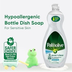 Palmolive Ultra Dishwashing Liquid Dish Soap, Pure + Clear Fragrance Free – 32.5