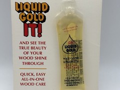 Vintage Scott’s Liquid Gold Salesman Sample 0.5 Oz Cardback New Unused Wood