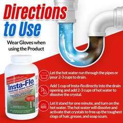 Thrift IS200 2LB Insta Drain Cleaner Pipeline Clog Remover Unclog Sink Pipe
