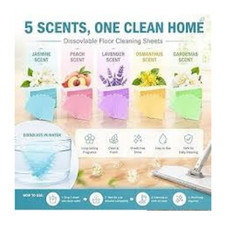Multi-Effect Floor Cleaning Sheets,100pcs Water-Soluble Floor Cleaning Sheets