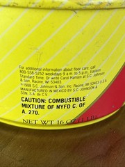 SC Johnson Wood Paste Wax Original Formula 8oz 1988 OPEN 50% Full Discontinued
