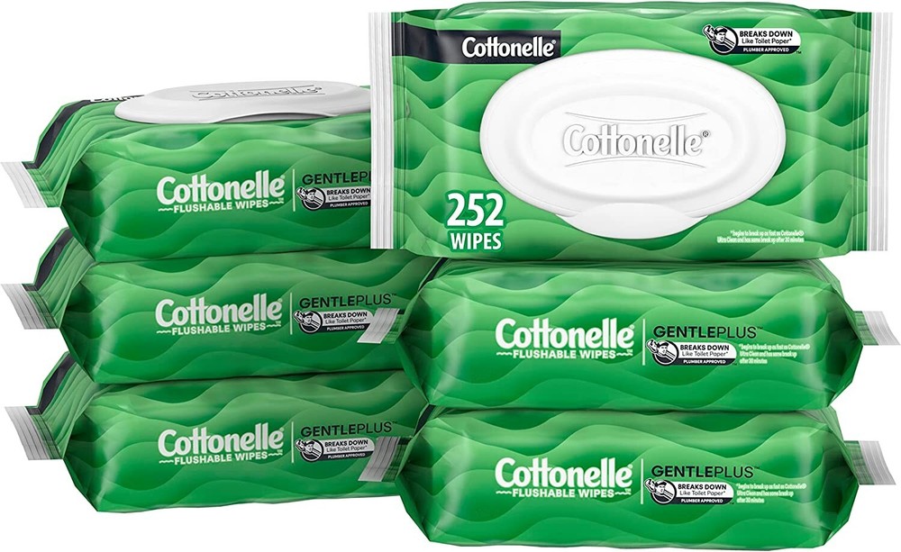 Cottonelle GentlePlus Flushable Adult Aloe 252 Total Wet Wipes NEW EXPEDITED