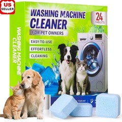 Pet Hair Washer Cleaner Tablets Odor Eliminator 24 Tablets 12 Month Supply New