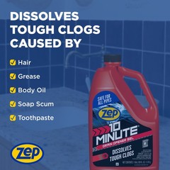 Zep 10 Minute Drain Opener Gel 1 Gallon (Case of 4) ZHCR128NG – Commercial