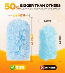 30 Count Duster Refill for Swiffer Duster with 1 Handle One Sided Disposable