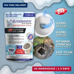 Dr. Pooper Toilet Bowl & Septic Tank Cleaner-Powerful Stain Remover & Odor Elimi