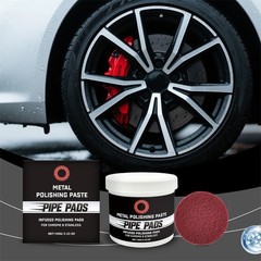 3X Metal Polish Paste Protectant Scratch Remover Pipe Infused Polishing Pads