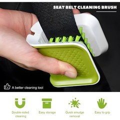 Car Seat Belt Cleaning Brush, Double Sided U-Shaped Safety Belt Bristle Scrubber