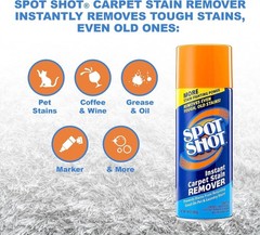 Spot Shot Aerosol Carpet Stain Remover 14 Fl Oz Instant Tough Stain Cleaner