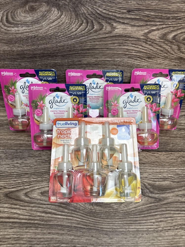 Glade Exotic Tropical Blossoms Plugins Scented Oil Refills True Living Tropical