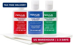 NOVUS-PK1-2 | Plastic Clean & Shine #1, Fine Scratch Remover #2, Heavy Scratch R