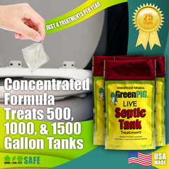 Septic Tank Treatment Enzyme Packets 3 Year Supply (12 Packets)