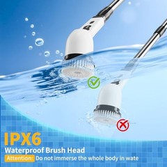 Electric Spin Scrubber, Ultimate Household Cleaning Brush with 90Min MODE 1