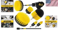6-Piece Drill Brush Power Scrubber Set – Ideal for Cleaning Bathroom and Kitchen