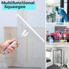 10” Shower Squeegee – Rubber Water Wiper for Glass, Tile & Mirror – 2 Pack