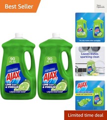 Dish Soap, Liquid, Vinegar and Lime | 90 oz Bottle | Pack of 2 | Ultra Formula