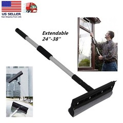 38″ Extendable Window Squeegee Cleaner Long Handle Car Cleaning Window Glass