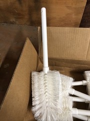 Justman Brush Company 710435 Beaker Brush White Polyester Cleaning Brush 6 Pack